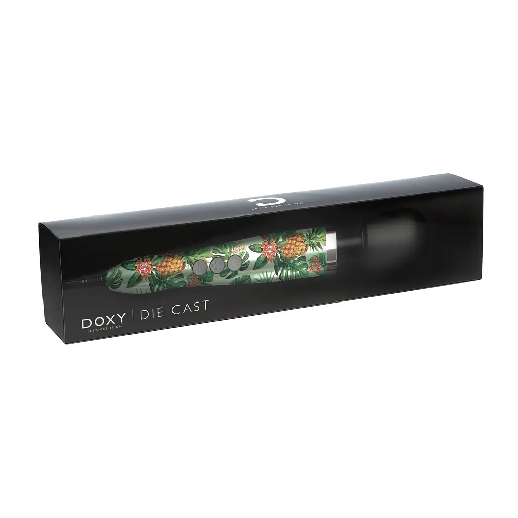 Вібромасажер DOXY Die Cast PINEAPPLE, дуже потужний, живлення 220В, металевий корпус - фото 2