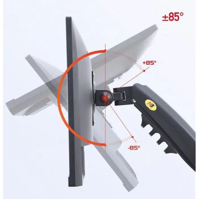 Настольный крепеж для двух мониторов NB F160 17-30 дюймов кронштейн Черный - фото 5