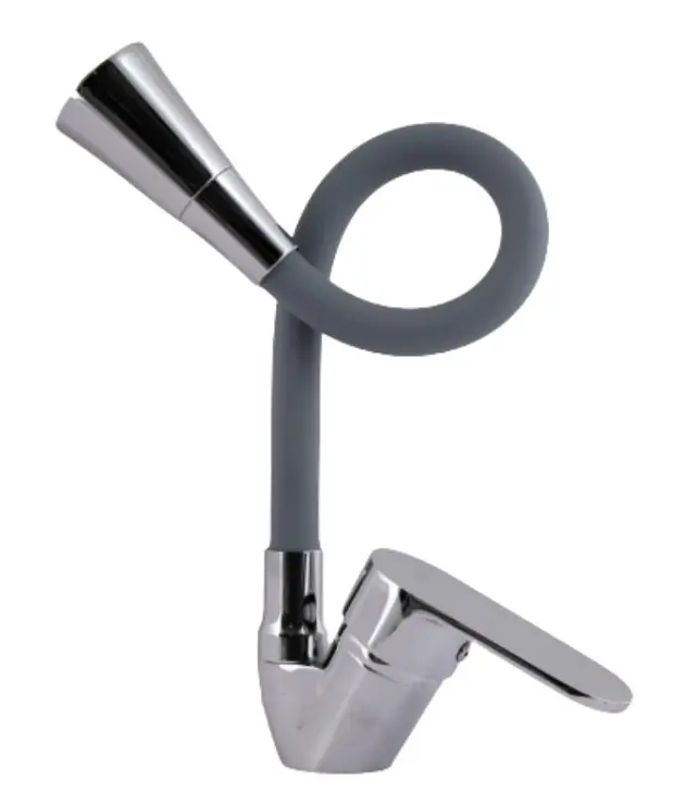 Змішувач для кухні Lidz Tani 008F3 з гнучким виливом (k40) Grey / Chrome LDTAN008F3GCR39507 - фото 2