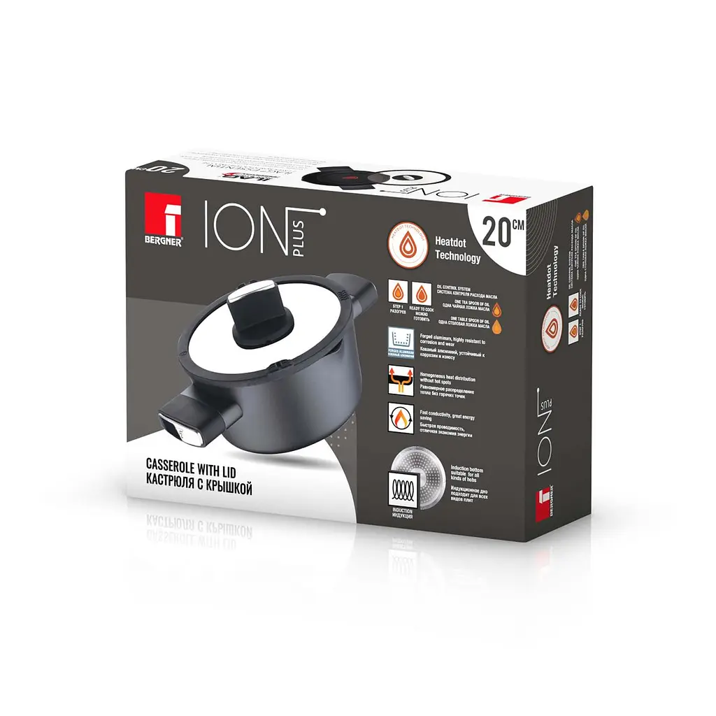 Каструля з кришкою Bergner Ion plus 20 см 2 л (BG-35910-BK) - фото 5