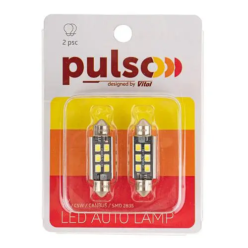 Лампа PULSO/софітні/LED C5W/39мм/CANBUS/9SMD-2835/12v/2,9W/315lm White
