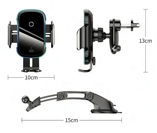 Автомобильный держатель холдер с БЗП Baseus Light Electric Holder WXHW03-01 Black - фото 6