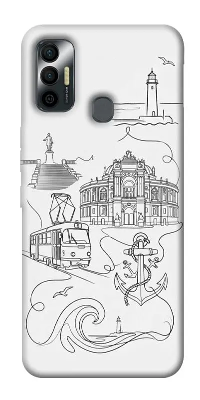 TPU чохол Demsky Odesa spirit для TECNO Spark 7