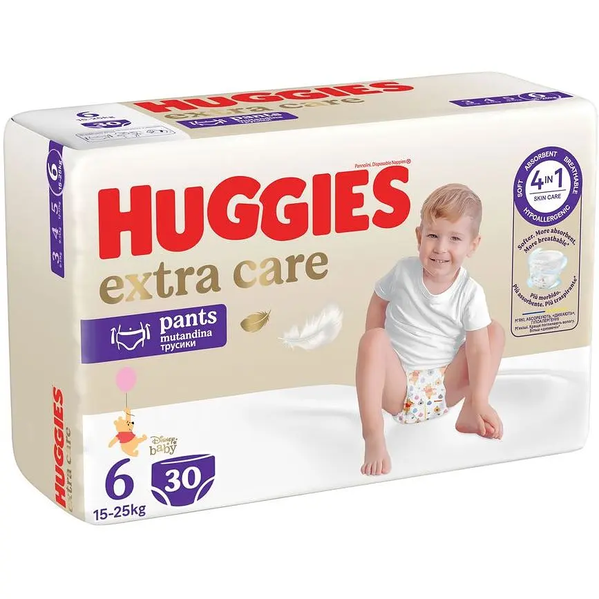 Подгузники-трусики Huggies Extra Care Pants 6 (15-25 кг) 30 шт. - фото 2