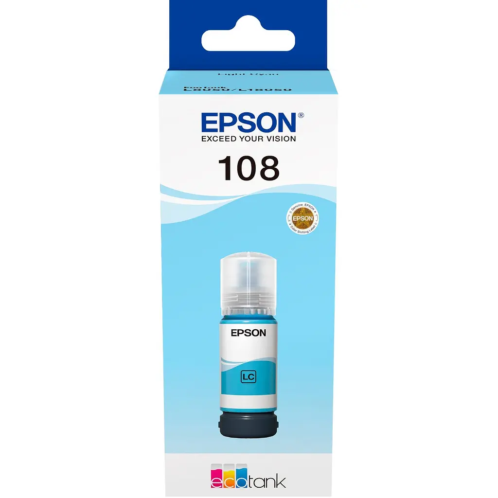 Контейнер з чорнилом Epson 108 EcoTank L8050/L18050 light cyan (C13T09C54A) - фото 2