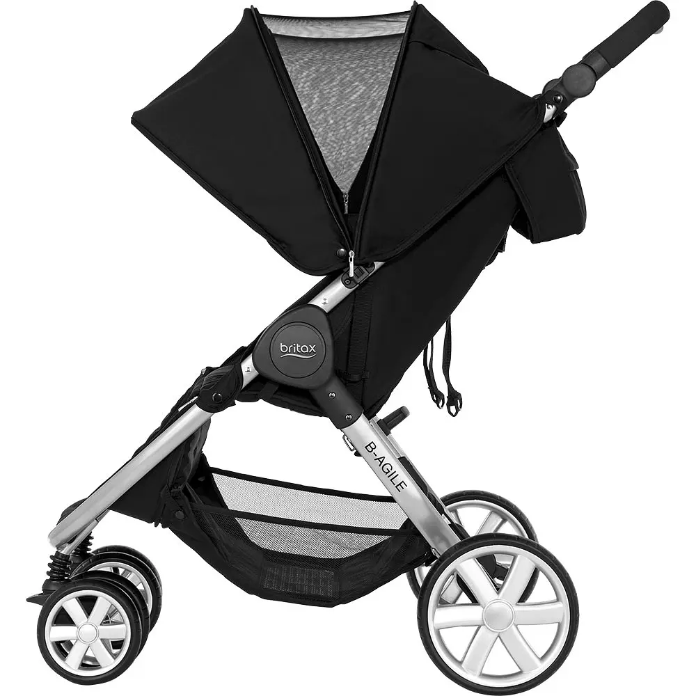 Прогулянкова коляска для двійнят Britax Romer B-Agile Double Cosmos Black, чорна (2000033222) - фото 4