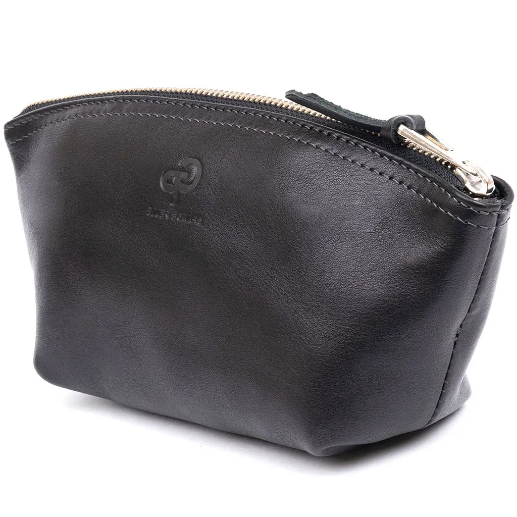 Жіноча косметичка зі шкіри Amelin Grande Pelle 11302 чорна