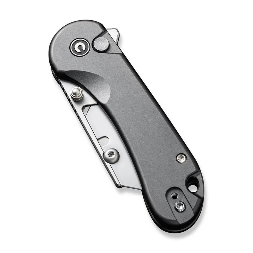Ніж трапеція складаний кишеньковий Civivi Elementum Utility, (5.8 см) 6Cr13/Aluminum сірий - фото 6