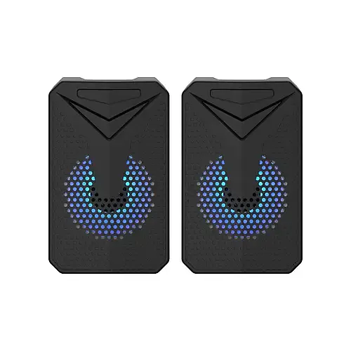 Комп'ютерні колонки No Brand Aoas E-005 з RGB підсвічуванням USB 2.0 2x3W Black