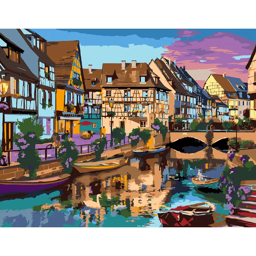 Картина за номерами Rosa Start Colorful City 35х45 см (4823098538479)