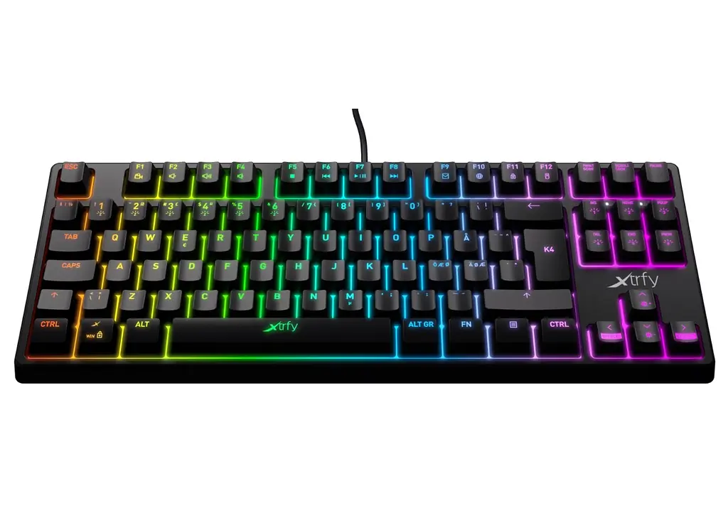 Клавіатура ігрова механічна Xtrfy XGK4 UA TKL Black RGB Kailh Red - фото 2