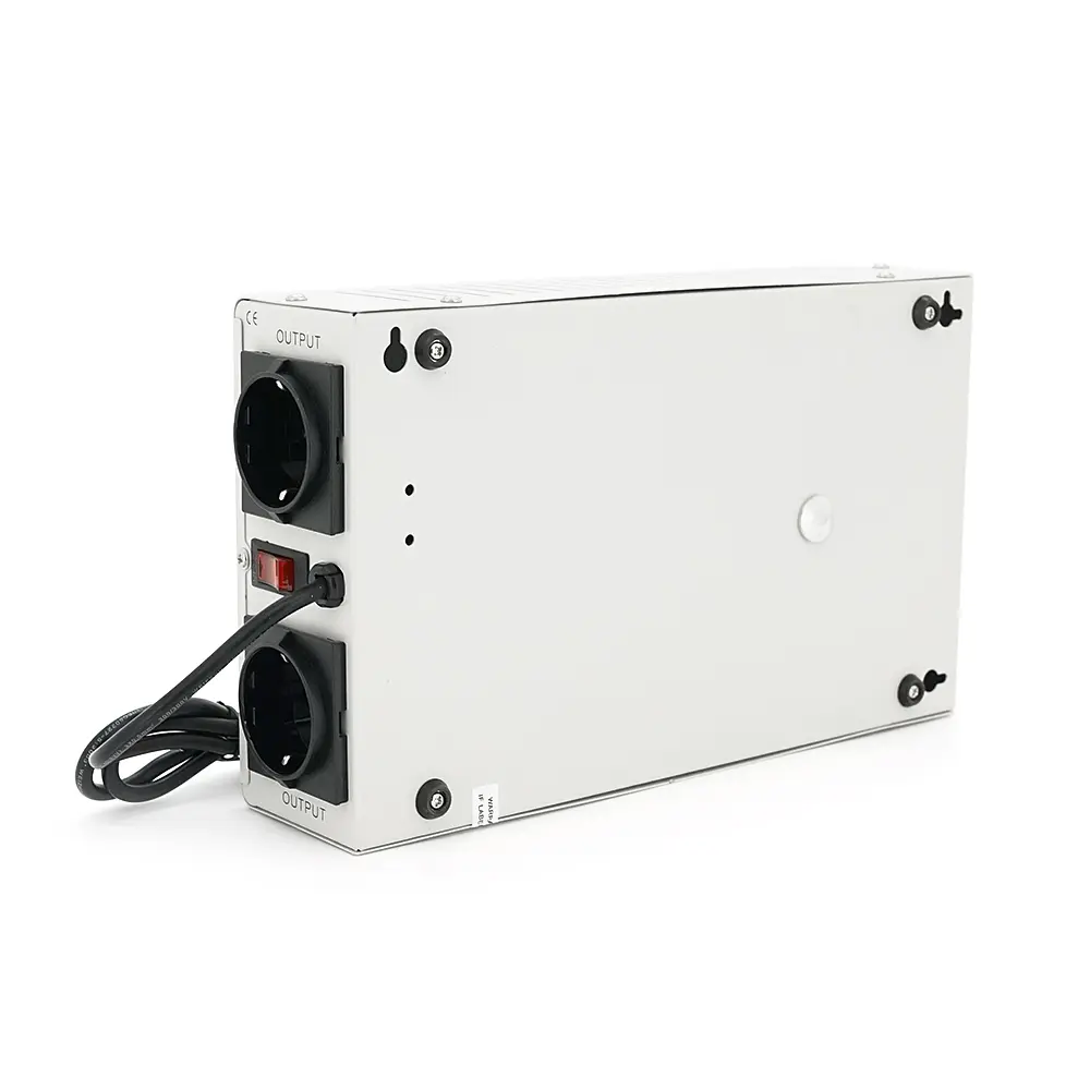 Стабілізатор напруги релейний настінного монтажу Europower SLIM-1000SBR LED, 1000VA 700W, 140-270Vac, SHUKO 2, Q1 - фото 3