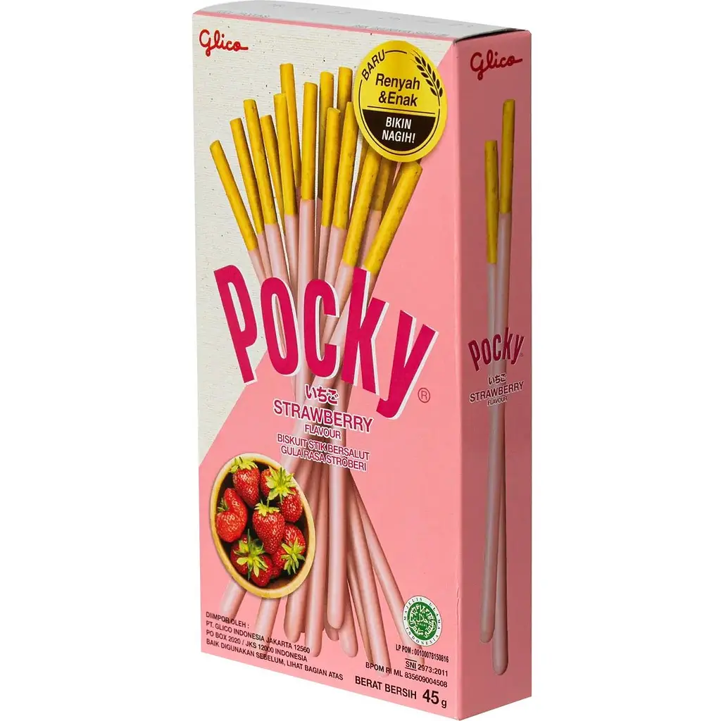 Палички Pocky Strawberry Flavour солодкі 45 г (12694) - фото 3