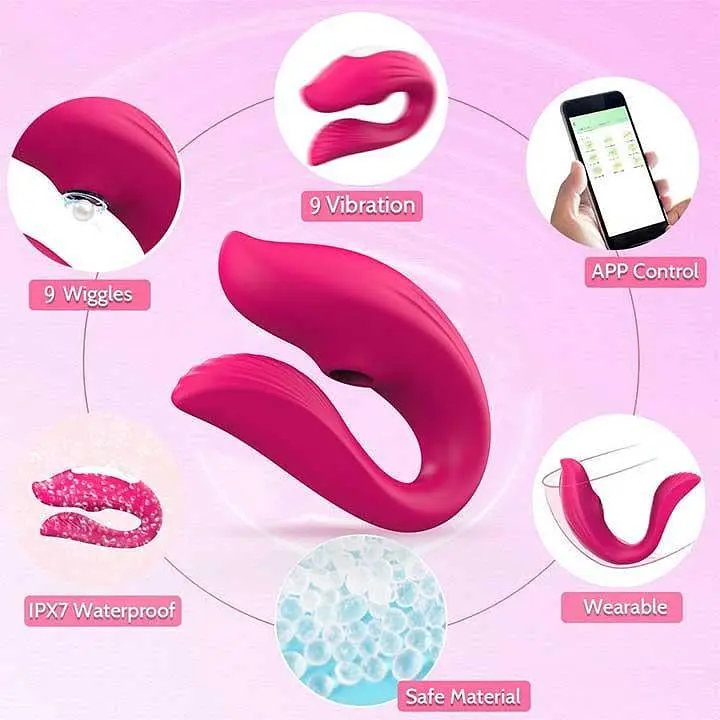 Вакуумний смарт вібратор для клітора Love Spouse 11.3 см силіконовий Фуксія - фото 9
