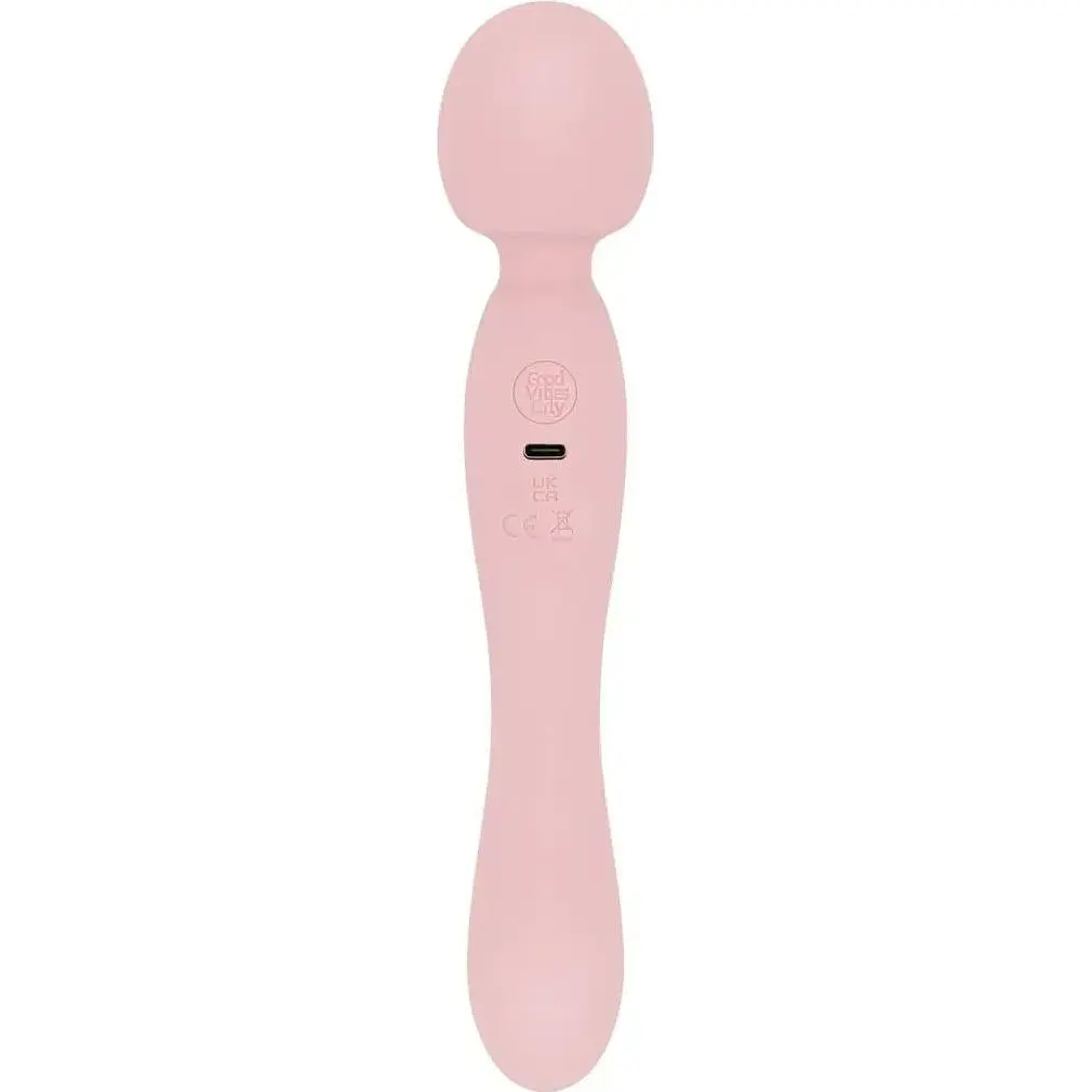 Вібратор Good Vibes Only Simi Double-Sided Wand Vibrator Soft Silicone Pink (SX3076) [152368] - фото 3