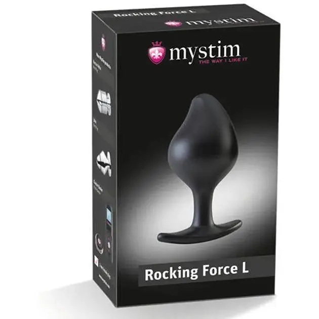 Силіконова анальна пробка Mystim Rocking Force L для електростимулятора діаметр 4.7 см - фото 6