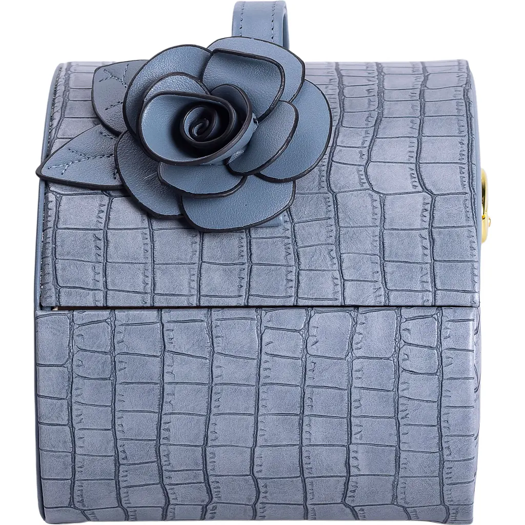 Кейс-органайзер Yiwu для украшений с защелкой 24x17x18 см синий HP-5-21BL - фото 3