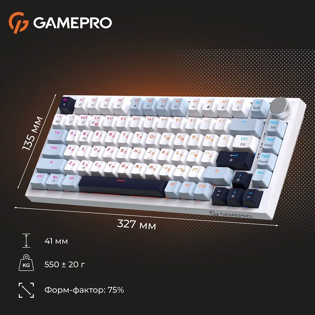 Клавіатура GamePro Genesis Warden MK160BL [140415] - фото 5