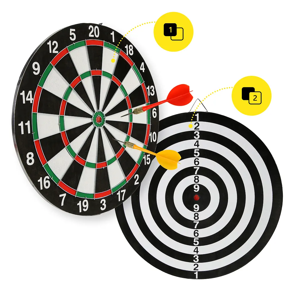 Дартс класичний Cornix Dartboard Game 2 в 1 36.5 см + 2 комплекти дротиків XR-0391 - фото 4
