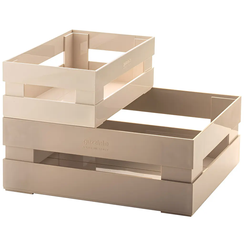 Набор ящиков для хранения Guzzini Tidy & Store 2 предмета бежевый (16950079) - фото 1