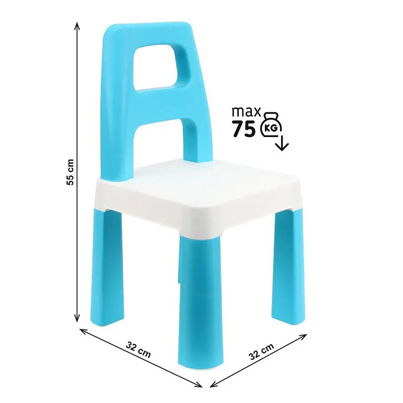 Дитячий стілець "Kids Chair" 9710TXK блакитний, до 75 кг - фото 4