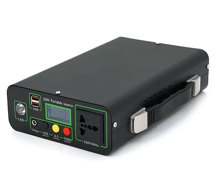 Акумуляторний інвертор 300 W 18 Ah, зарядна станція з розеткою 220 V та сонячною панеллю 45 W UKC EP-3018 - фото 2