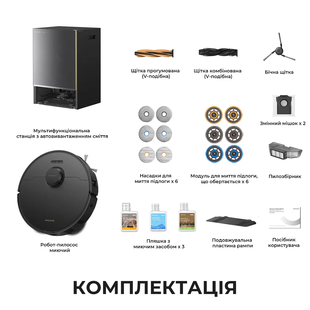 Робот-пилосос миючий Dreame Bot Matrix 10 Pro Black - фото 17