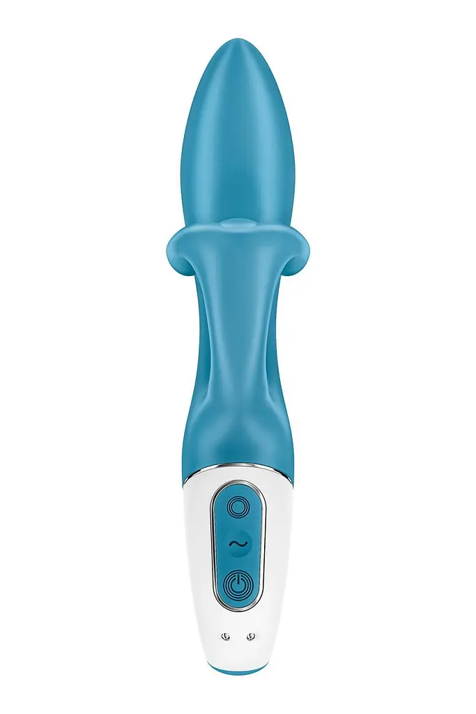 Вібратор-кролик із потрійним відростком Satisfyer Embrace me Turquoise, 2 мотори, діаметр 3,6 см - фото 5