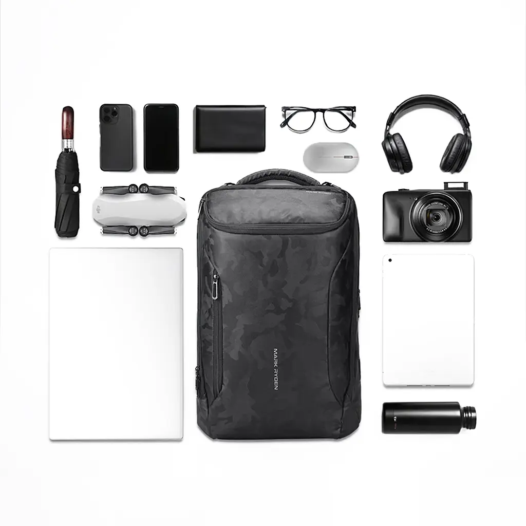 Рюкзак міський для ноутбука 17.3" Mark Ryden 9031YSJ з USB портом великий 28л Camouflage Black (18664) - фото 3