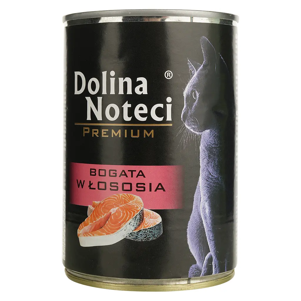 Вологий корм для котів Dolina Noteci Premium cat М'ясні шматочки в соусі з лососем 400 г - фото 2