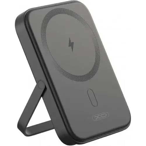 Внешний аккумулятор магнитный XO PR242 5000mAh Magnetic wireless 15W с ножкой подставкой U-shaped holder 6920680857241 - фото 4