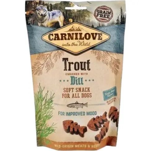 Ласощі для собак Carnilove Dog Semi Moist Форель та кріп 200 г