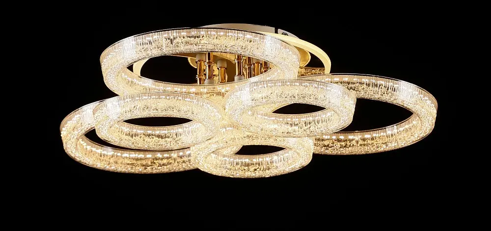 Світлодіодна люстра Splendid Ray LC/3S+3B LED (GD), золото, білий, 80 Вт, від 10-18 м² - фото 5