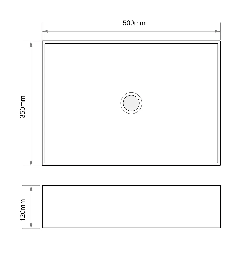 Умивальник накладний Mixxus Premium Quadro-0104 500x350x120 мм MP6515, Білий - фото 8