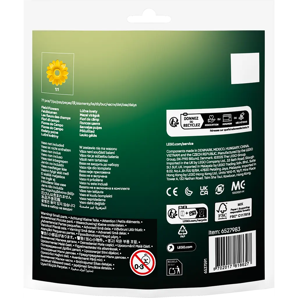 Конструктор LEGO Botanicals Полевые цветы 77 деталей (30701) - фото 5