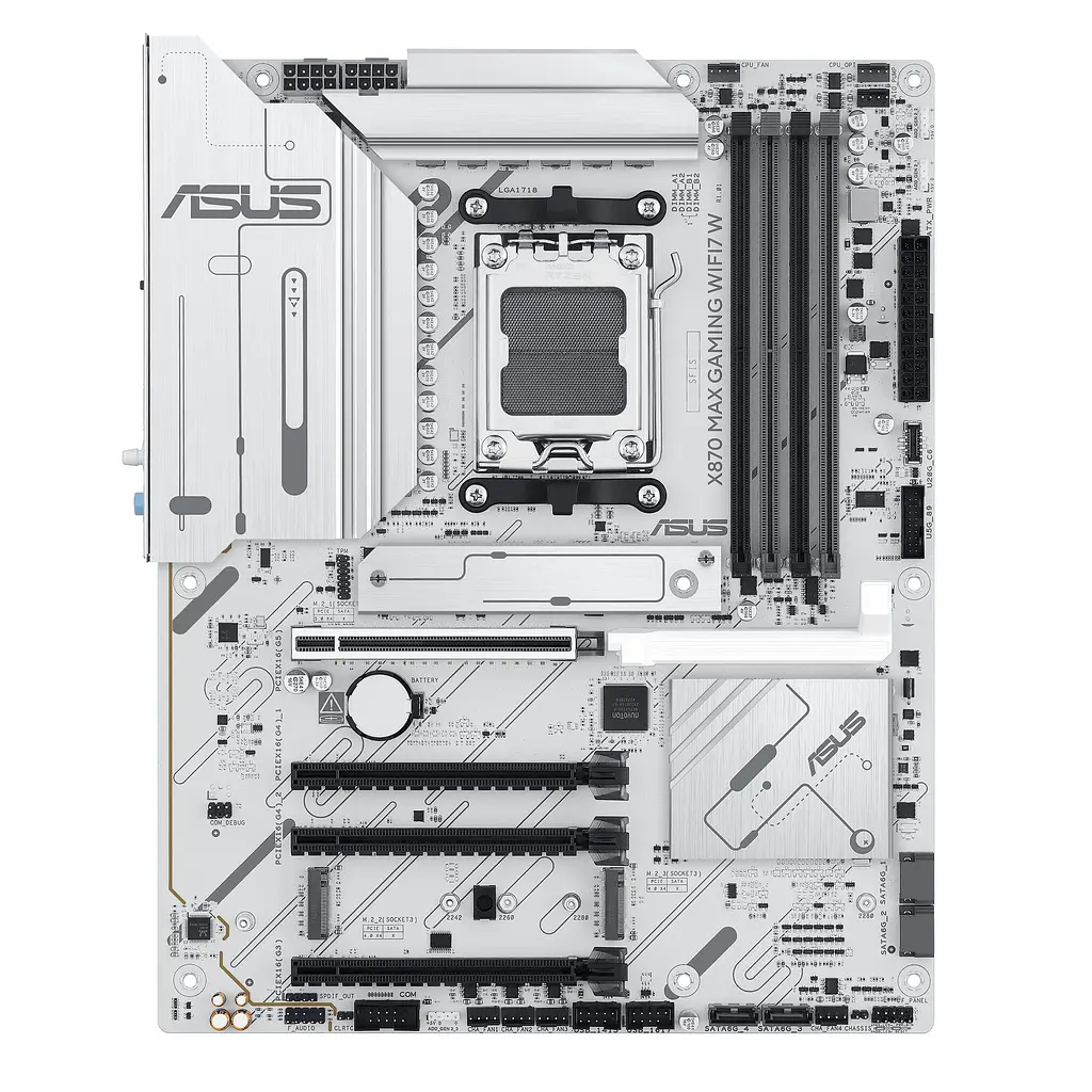 Материнская плата X870 MAX GAMING WIFI7 W sAM5 X870 4xDDR5 M.2 HDMI USB Type-C Wi-Fi BT ATX бел Asus teh0019042 - фото 2