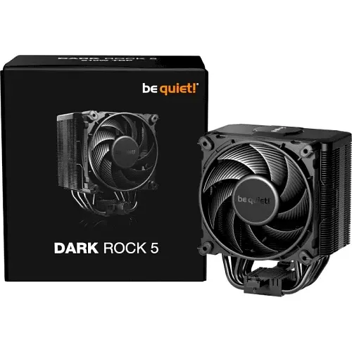 Кулер для процесора be quiet! Dark Rock 5, Black, алюміній/мідь, 1x120 мм, для Intel 1851/1700/1200/115x, AMD AM5/AM4, до 210 Вт, висота 161 мм (BK035) - фото 6