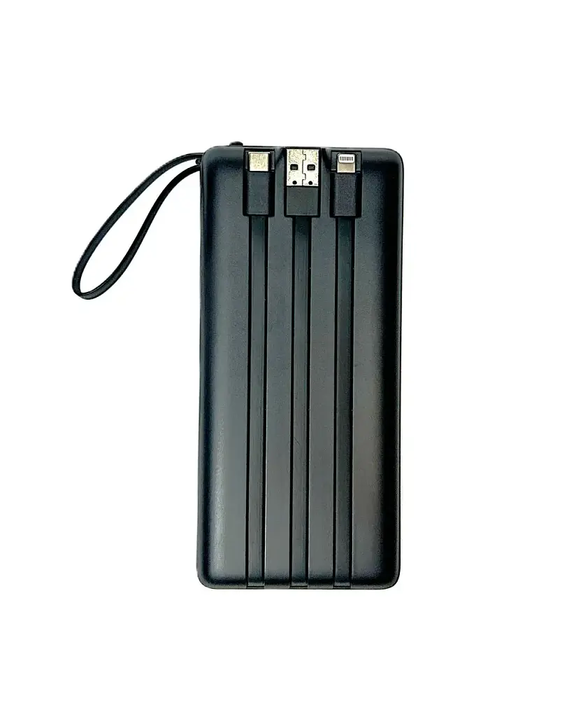 Павербанк Veger 20000 mAh Li-pol, 5V/2A, вбудовані кабелі USB-C, Lightning, MicroUSB, USB-A, дисплей, 4 виходи - фото 2