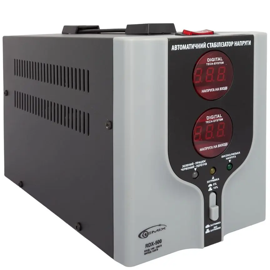 Стабилизатор напряжения Gemix RDX-500 500 ВА/350 Вт Релейный - фото 2