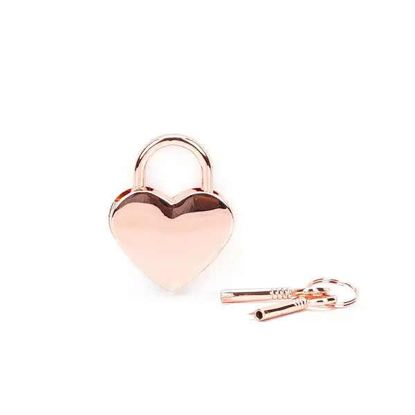 Замочок-сердечко Liebe Seele Heart Shape Padlock Rose Gold (2 шт), універсальний - фото 2