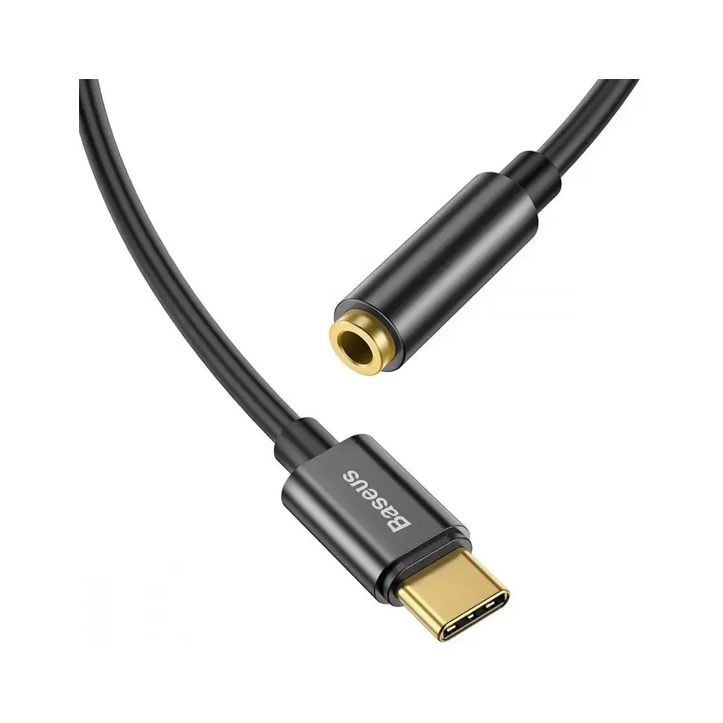 Перехідник USB-C M to 3.5mm F 0.1m black Baseus (CATL54-01) - фото 2