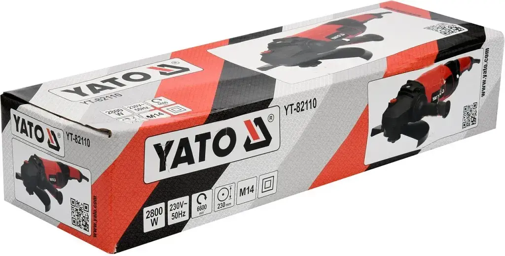 Шлифмашина угловая сетевая YATO 2800 Вт (YT-82110) - фото 3