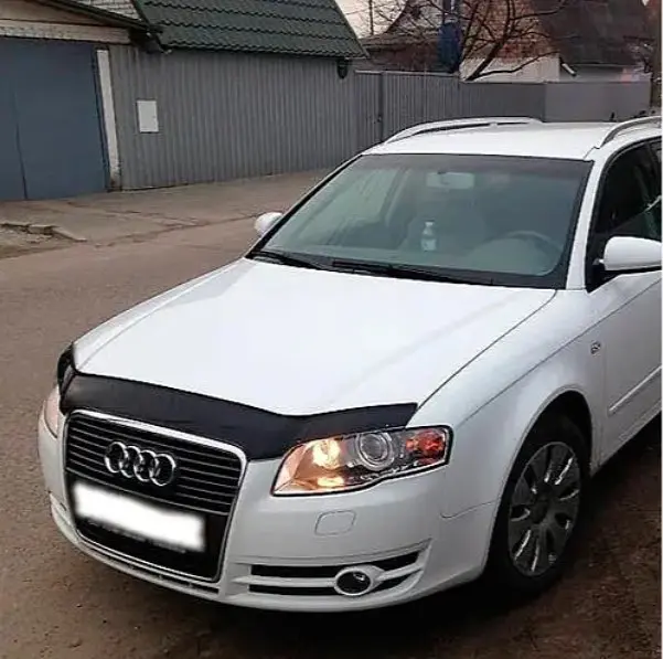 Дефлектор капоту мухобійка для Audi A4 (В7) 2005-2008 Євро Кріплення (Vip Tuning) AD09 - фото 2