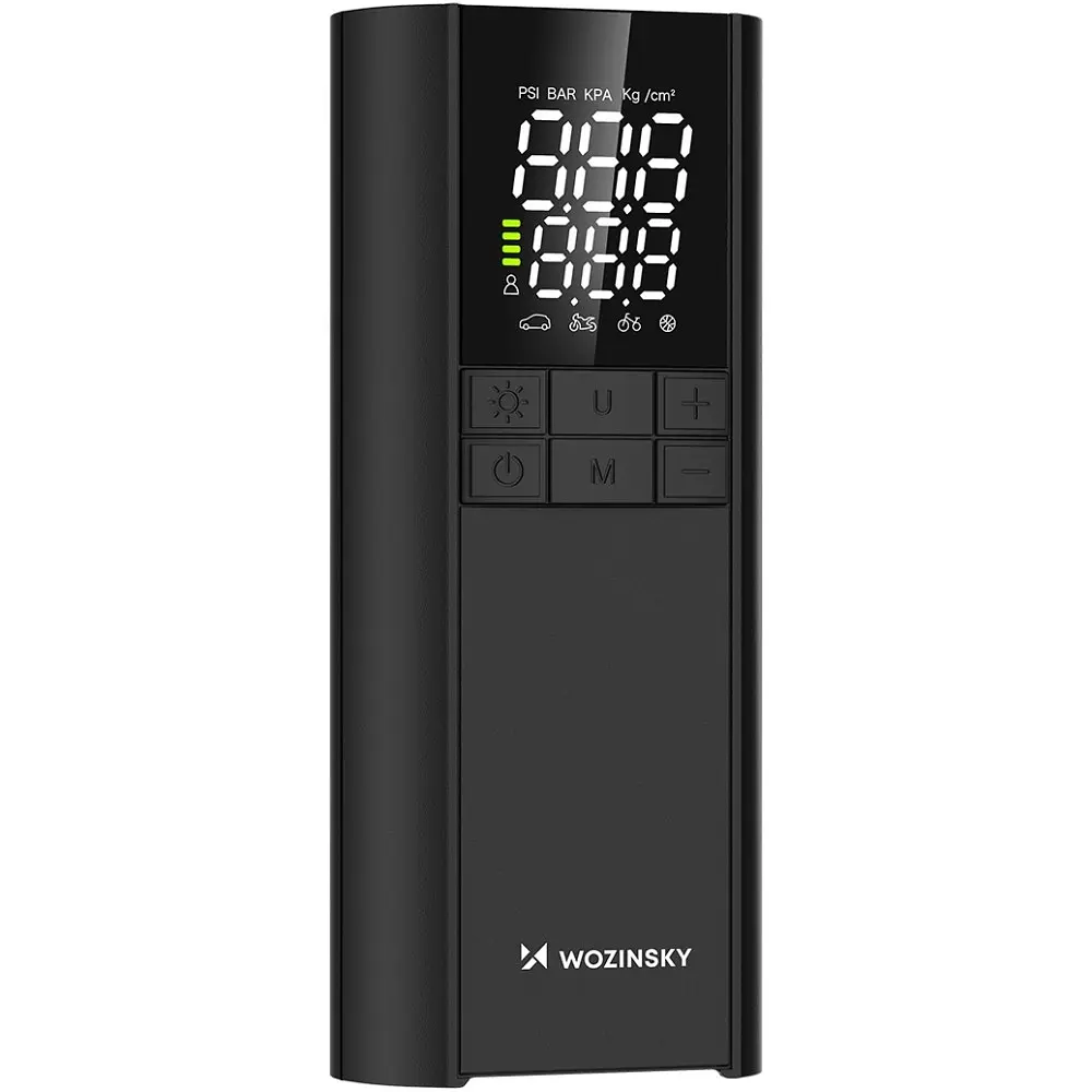 Автомобільний портативний компресор Wozinsky WPEP-8000 150 PSI, Power Bank 8000 мАг, Чорний - фото 2