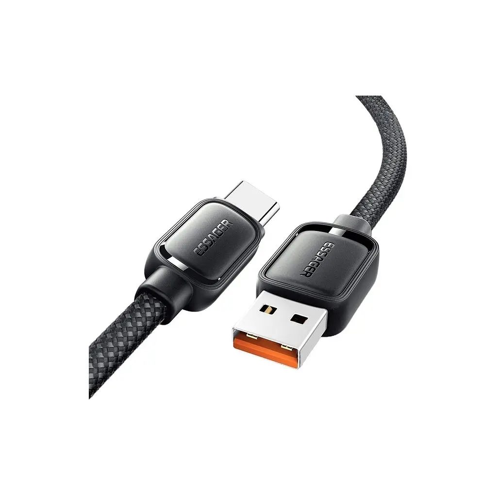 Дата кабель USB 2.0 AM to USB-C 1.0m 7A black Essager (EXCT-TD01-P) - фото 2