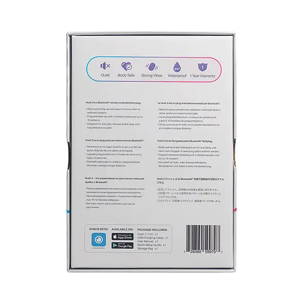 Анальна пробка Lovense Hush 2 XS 12 см (чорний) - фото 8