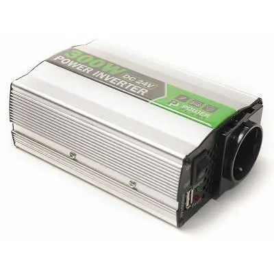 Автомобільний інвертор 24V/220V 300W, USB 5V 1A, HYM300-242 PowerPlant (KD00MS0002) - фото 2