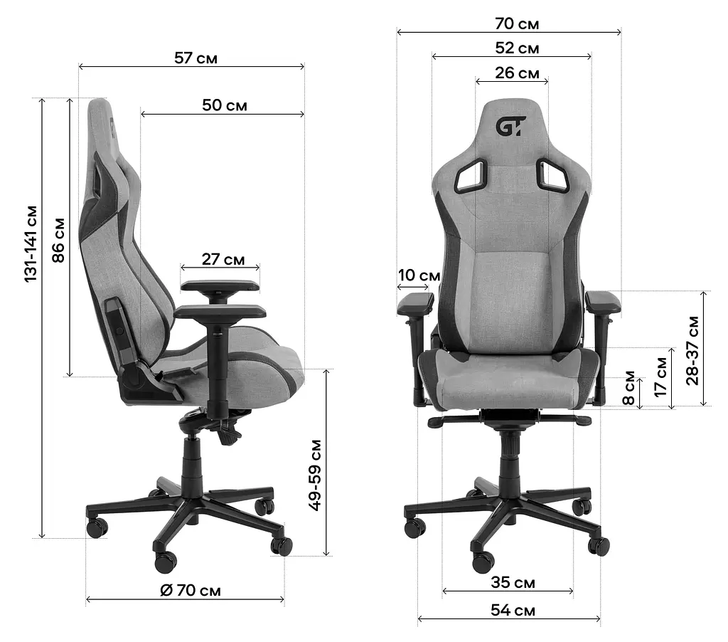 Геймерське крісло GT Racer чорне з темно-синім (X-8005 Dark Blue/Black) - фото 6