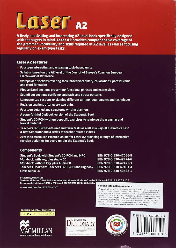 Laser. Student's Book А2 + Macmillan Practice Online+ eBook Pack - фото 2