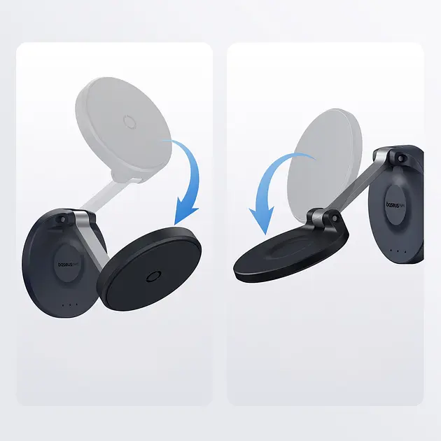 Автотримач Baseus MagPro Magnetic Foldable Phone Mount B10564101121-00 Black - фото 5